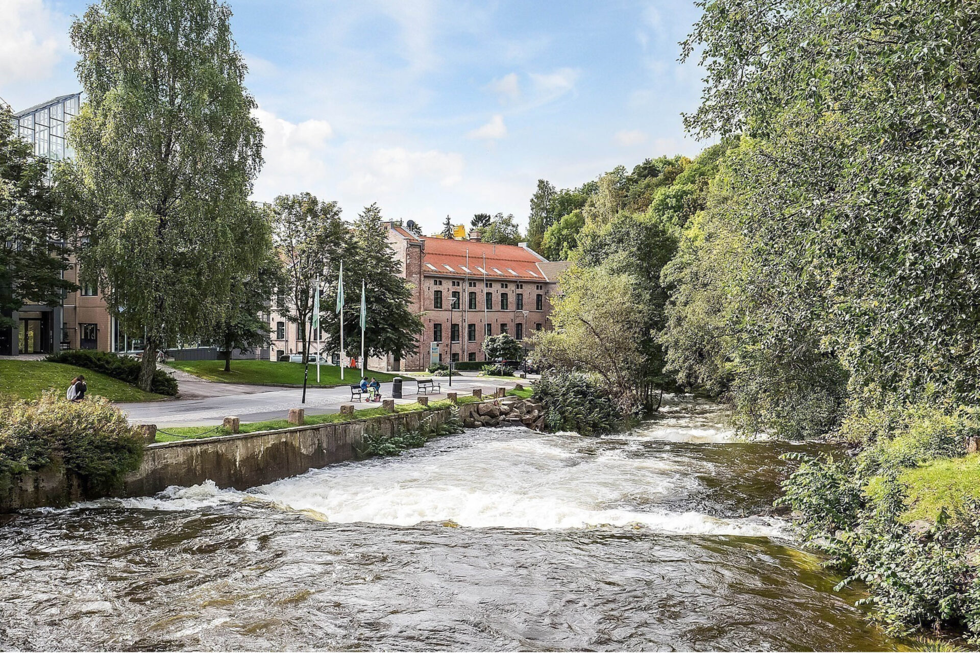 Idyllisk beliggenhet ved Akerselva